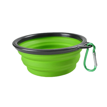 Portable Folding Pet Travel Bowl Green