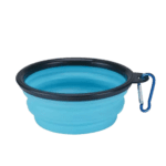 Portable Folding Pet Travel Bowl Light Blue