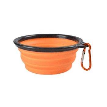 Portable Folding Pet Travel Bowl Orange